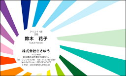 【デザイン名刺印刷】ポップ&カジュアル名刺［P_060_h］《カラー名刺片面100枚入ケース付》テンプレートを選んで簡単名刺作成POPなデザインで男女問わず手軽に使えるオシャレかわいいキュートな名刺です