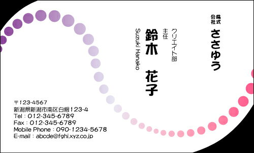 【デザイン名刺印刷】スタイリッシュ名刺［S_054_h］《カラー名刺片面100枚入ケース付》テンプレートを選んで簡単名刺作成スマートなデザインでセンスの良さをアピール！オシャレ&クールなデザイン名刺です