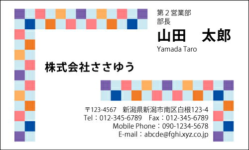 【デザイン名刺印刷】スタイリッシュ名刺［S_056_s］《カラー名刺片面100枚入ケース付》テンプレートを..