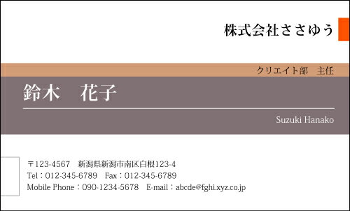 【デザイン名刺印刷】スタイリッシュ名刺［S_057_k］《カラー名刺片面100枚入ケース付》テンプレートを選んで簡単名刺作成スマートなデザインでセンスの良さをアピール！オシャレ&クールなデザイン名刺です