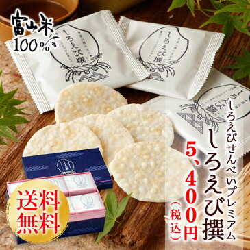 90枚しろえび撰 化粧箱入（送料無料 お中元 暑中御見舞 しろえびせんべい 富山土産 ギフト）