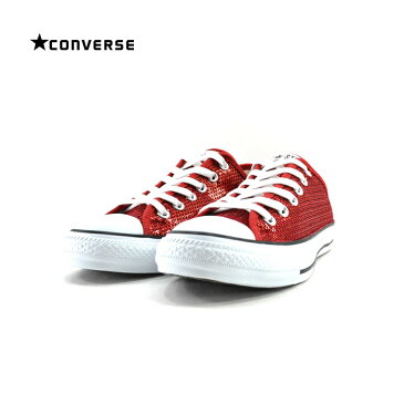 20% OFF SALEコンバース CONVERSEオールスター SPANGLE OX オックス ローカットスパンコール 通学・通勤 32863262 レッド(RED(〜24.5cm)) 1CL37 スニーカー レディース ユニセックス シューズ 靴 セール品