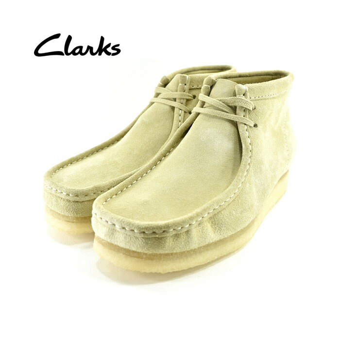 クラークス Clarks Wallabee Boot ワラビーブーツ チャッカ デザート ショートブーツ 本革 レザー クレープソール 2E EE 26133283 メイプルスエード ベージュ81 (Maple Suede) 980ETR3 チャッカブーツ メンズ シューズ 靴