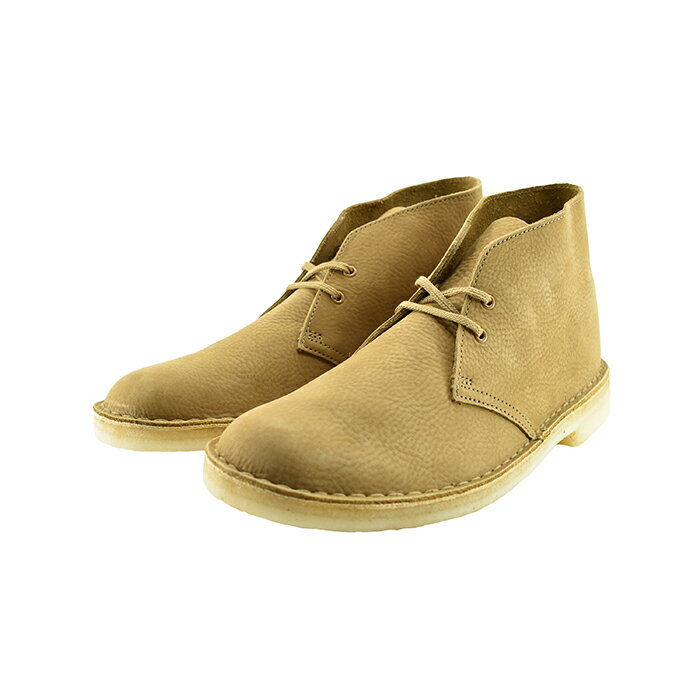 クラークス Clarks Desert Boot デザートブーツ シボ加工 シュリンク 本革 クレープソール ラウンドトゥ カジュアル シンプル 26148536 オークヌバック キャメル 12 (Oak Nubuck) 050J チャッカブーツ メンズ シューズ 靴