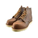 レッドウイング レッドウィング RED WING Classic Work 6" Moc-toe クラシック ワーク 6インチ モックトゥ 本革 ワイズE ミュールスキナー ブラウン 82 (カッパー(在庫あり即納可)) 8876 ワークブーツ メンズ シューズ 靴