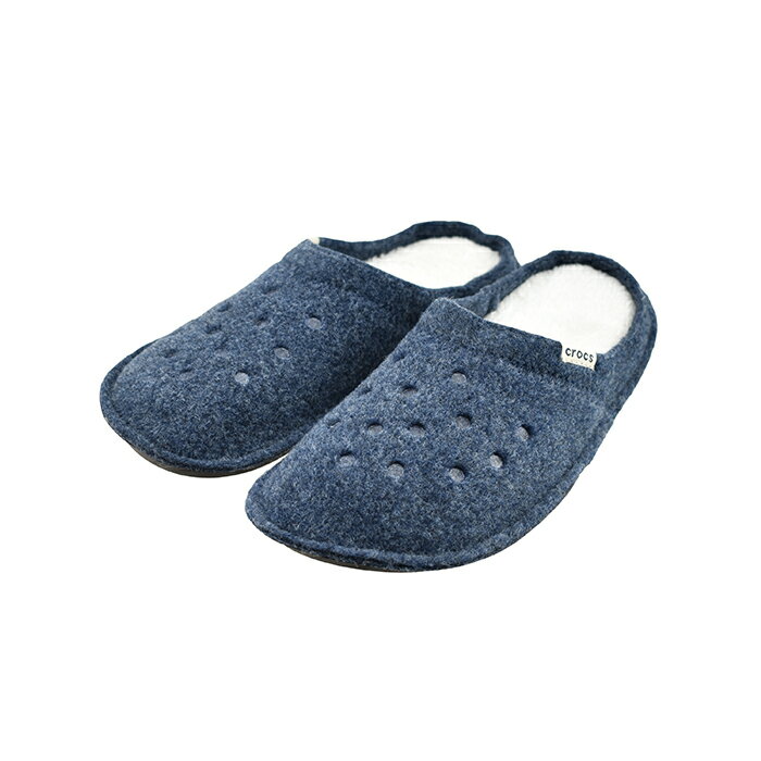 送料込み クロックス crocs Classic Lined Slipper クラシック スリッパ 内ボア もこもこ あったか 室内 部屋履き ルームシューズ ノーティカルネイビー/オートミール 112 (NAUTICAL NAVY/OATMEAL(～24.5cm)) 203600 サンダル レディース ユニセックス シューズ 靴