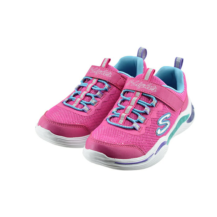 スケッチャーズ SKECHERSS LIGHT POWER PETALS Sライツ パワー ペタル 光る靴 ライトアップ マジックテープ 面ファスナー ベルクロ ネオン/ピンク/マルチ 23(NEON/PINK/MULTI) 20202L スニーカー キッズ ジュニア 子供 女の子 シューズ 靴