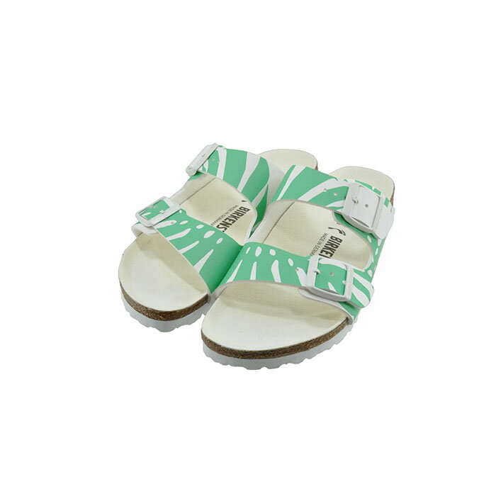 ビルケンシュトック BIRKENSTOCK Arizona BS アリゾナ Birko-Flor ハワイアン アロハ ナローフィット ダブルストラップ キャンプ アウトドア レジャー 白 シロ 43 (Monstera White/Bold Jade(～24.5cm)) 1019334 コンフォートサンダル