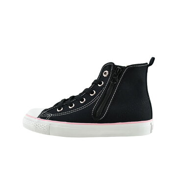 コンバース CONVERSECHILD ALL STAR N FLOWERPATCH Z HI チャイルド オールスター N フラワーパッチ Z HI ハイカット サイドジッパー ジップ ファスナー 37301271 黒 クロ 73(ブラック) 3SC674 スニーカー キッズ ジュニア 子供 女の子 シューズ 靴