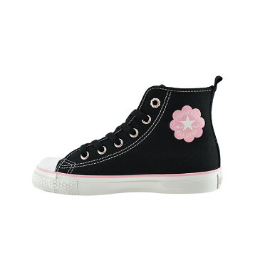 コンバース CONVERSECHILD ALL STAR N FLOWERPATCH Z HI チャイルド オールスター N フラワーパッチ Z HI ハイカット サイドジッパー ジップ ファスナー 37301271 黒 クロ 73(ブラック) 3SC674 スニーカー キッズ ジュニア 子供 女の子 シューズ 靴