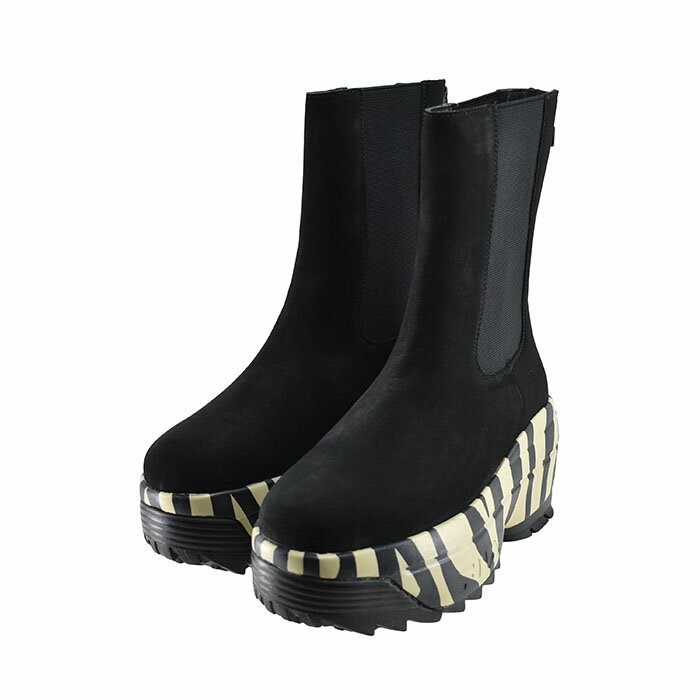 フィラ FILADISRUPTOR WEDGE CHELSEA ディスラプター ウェッジチェルシー 厚底 サイドゴア ジッパー ジップ ファスナー 黒 クロ 113(ブラック/ゼブラ) WSS21032 サイドゴアブーツ レディース シューズ 靴