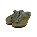 ギゼ ビルケンシュトック BIRKENSTOCK Gizeh ギゼ レギュラーフィット スライド キャンプ アウトドア レジャー メタリックブラック 黒 クロ 64 (METALLIC BLACK) 1021428 トングサンダル レディース シューズ 靴