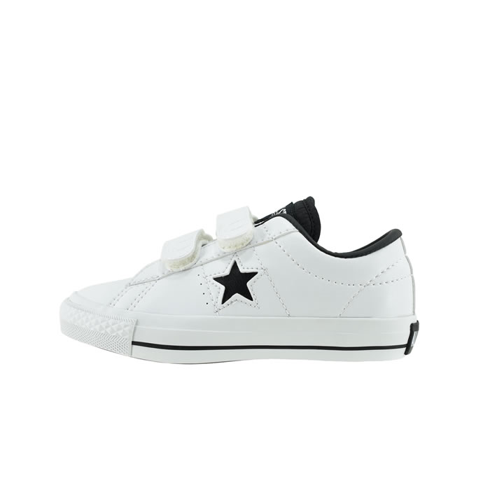 コンバース CONVERSEKID'S ONE STAR V-2 OX キッズ ワンスター V-2 OX オックス ローカット マジックテープ 面ファスナー ベルクロ 37301860 ホワイト/ブラック 54(WHITE/BLACK) 3SC996 スニーカー キッズ ジュニア 子供 男の子 女の子 シューズ 靴