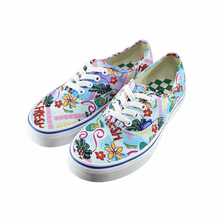 楽天sasaya楽天市場店「送料込み」 ヴァンズ VANS AUTHENTIC オーセンティック 花柄 ハワイ 南国 ボーダー スケーター スケートボード （ヴァンズマーケット）ダズリングブルー/トゥルーホワイト 54 （（V.MARKET）BLU（～24.5cm）） VN0A5KRD スニーカー レディース ユニセックス シューズ 靴