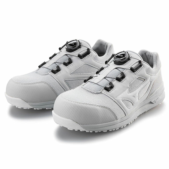 【取り寄せ可】ミズノ MIZUNO ALMIGHTY LS2 52L BOA オールマイティ LS2 52L BOA ボア ワイヤー ローカット 安全靴 先芯入り セーフティ 作業靴 94 (グレー×ホワイト) F1GA2202 スニーカー メンズ シューズ 靴