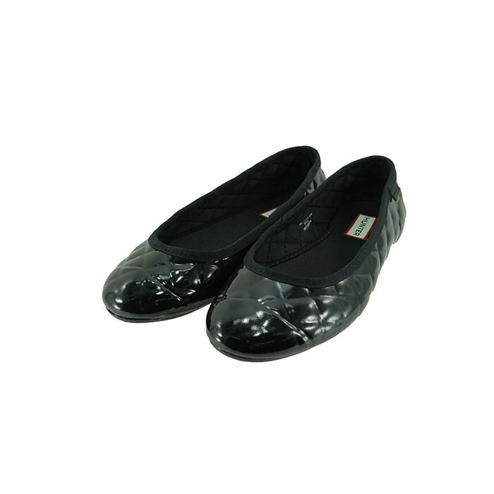 ハンター HUNTER ORIGINAL QUILTED BALLERINA GLO レディース オリジナル グロスキルテッド バレリーナ フラット ブラック/ブラック 黒 クロ 94 (BLACK/BLACK) WFF1025RGL 長靴 レインシューズ レディース シューズ 靴