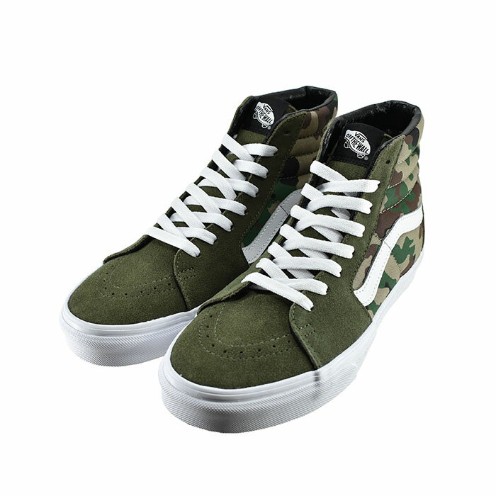 バンズ ヴァンズ VANS SK8-HI スケートハイ (CAMO OLIVE(25cm～)) VN0005U9 スニーカー メンズ ユニセックス カモオリーブ/ホワイト カーキ 25 シューズ 靴