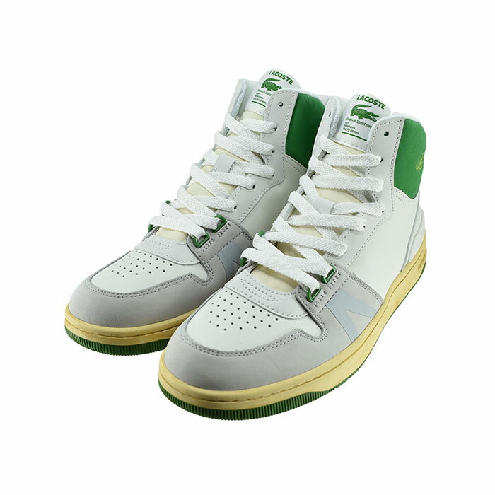 ラコステ レザースニーカー メンズ ラコステ LACOSTE L001 MID 123 2 SMA L001 ミッド 123 2 SMA (WHT/GRN) 45SMA0045 スニーカー メンズ ホワイト/グリーン 35 シューズ 靴