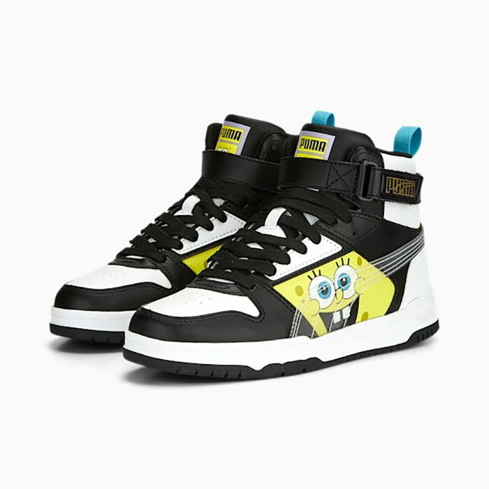 プーマ PUMA RBD Game Spongebob Jr RBD ゲーム スポンジ・ボブ Jr (PUMA White/PUMA Black) 390864 スニーカー キッズ ジュニア 子供 男の子 女の子 プーマホワイト/プーマブラック 35 シューズ 靴