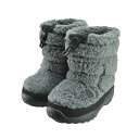 ノースフェイス THE NORTH FACE K Nuptse Bootie 7 Fleece キッズ ヌプシ ブーティ 6 フリース (ミックスチャコール×TNFブラック) NFJ52373 ブーツ男の子 女の子 ジュニア グレー 子供 キッズ シューズ 靴 95