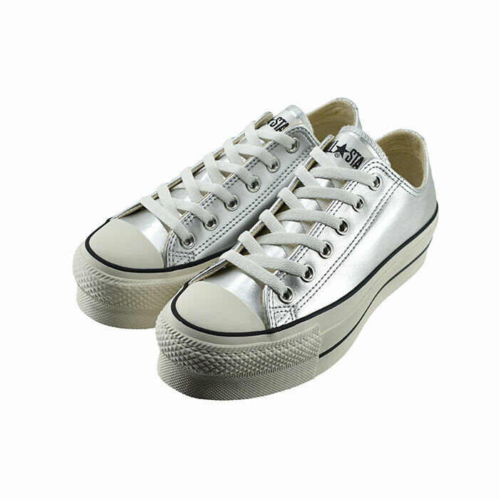 コンバース CONVERSE LEATHER ALL STAR (R) LIFTED OX レザー オールスター （R） リフテッド OX (SILVER(24.5cm〜)) 31314280 スニーカー ユニセックス シルバー メンズ シューズ 靴 27