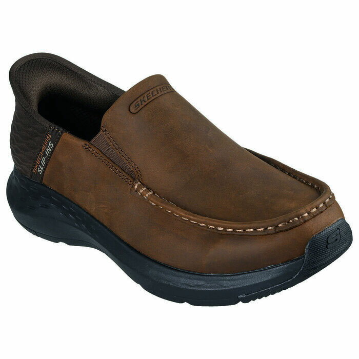スケッチャーズ SKECHERS PARSON-OSWIN パーソン オズウィン (DARK BROWN) 204866WW スニーカー ダークブラウン 茶 メンズ シューズ 靴 77