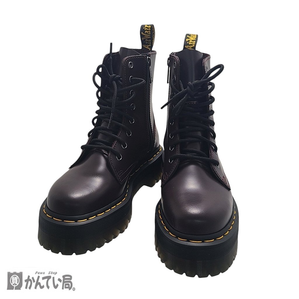 Dr.Martens ドクターマーチン JADAN BURGUNDY レトロ ジェイドン 8ホール レザーブーツ UK4 23.0～23.5cm相当 ダークブラウン 外箱有 【中古】