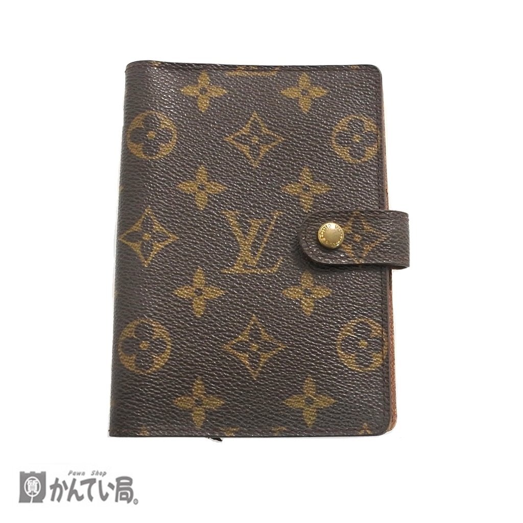 LOUIS VUITTON ルイ・ヴィトン R20005 アジェンダ PM 手帳カバー SP0090 モノグラム 6穴式 スケジュール帳 ブラウン系 男女兼用 【中古】