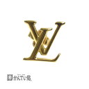 LOUIS VUITTON ルイ・ヴィトン LVアイコニック ピアス M00743 片耳 ゴールドカラー スタッド式 アクセサリー 男女兼用 シンプル 【中古】