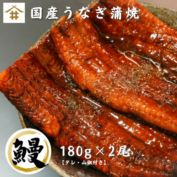 「国産うなぎ蒲焼180g× 2尾」 国産 特大うなぎ 鰻 ウナギ 冷凍 うなぎ蒲焼 鰻の蒲焼 国産うなぎ お中元 御中元 お歳暮 ギフト 贈り物 【 鹿児島県産 】【国内加工】【タレ・山椒付き】 うなぎ プレゼント 鰻の蒲焼き 鹿児島 送料無料（本州のみ）