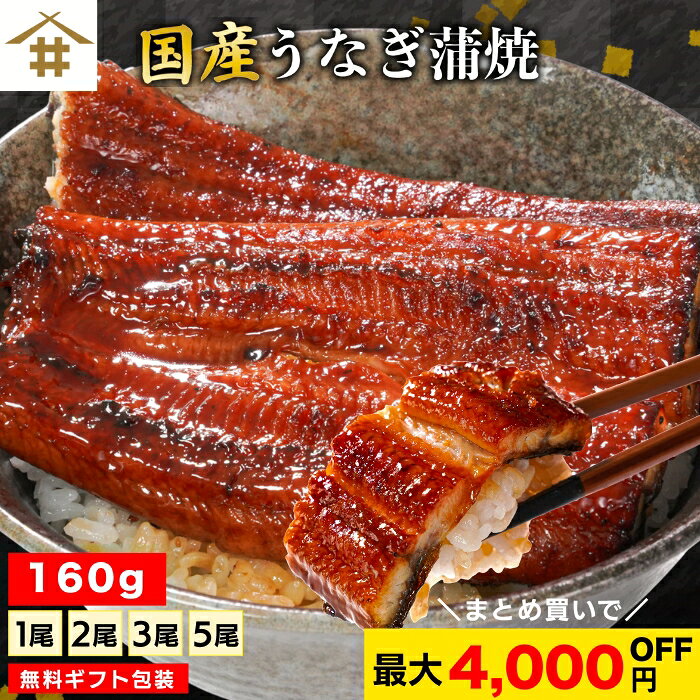 【期間限定】なんと1尾が2,990円！まとめて買うとさらにお得★ 「うなぎ蒲焼160g×1~5尾」土用の丑の日 ..
