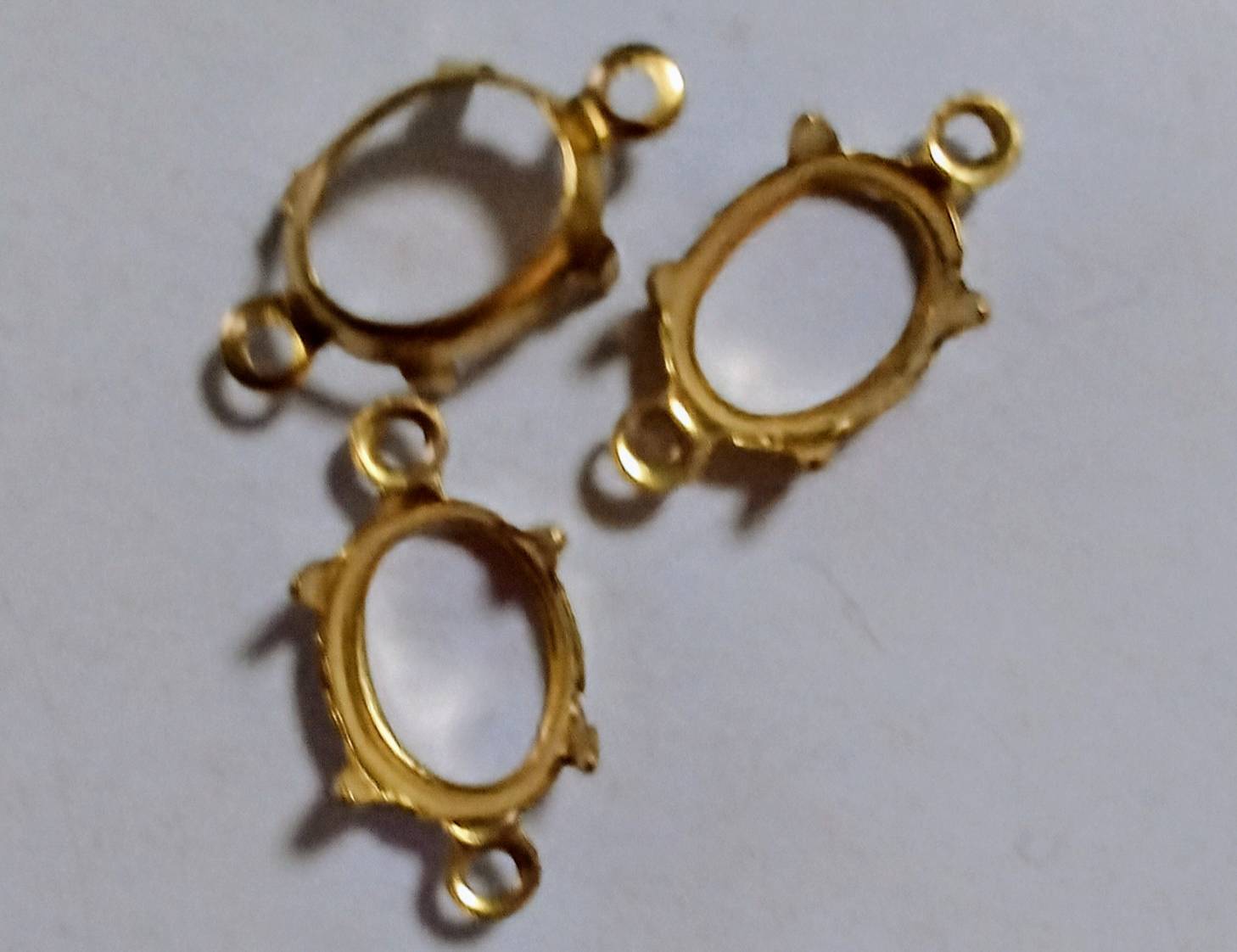 Set33J　4個入り【オーバル8x6】グラスストーン【セッティング】