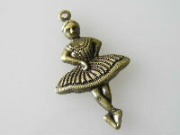 M112　4個入り　ブラスチャーム　バレリーナ