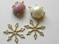 M386　5個入り　チャーム　アクセサリーパーツ　台座　菊座