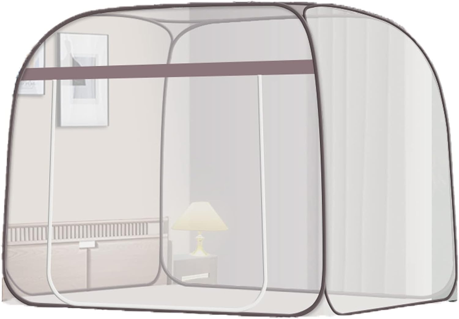 蚊帳 ワンタッチ かや 底付き 洗える 蚊帳（かや）密度が高い 2ドア設計 通気性 収納便利 持ち運べる ..