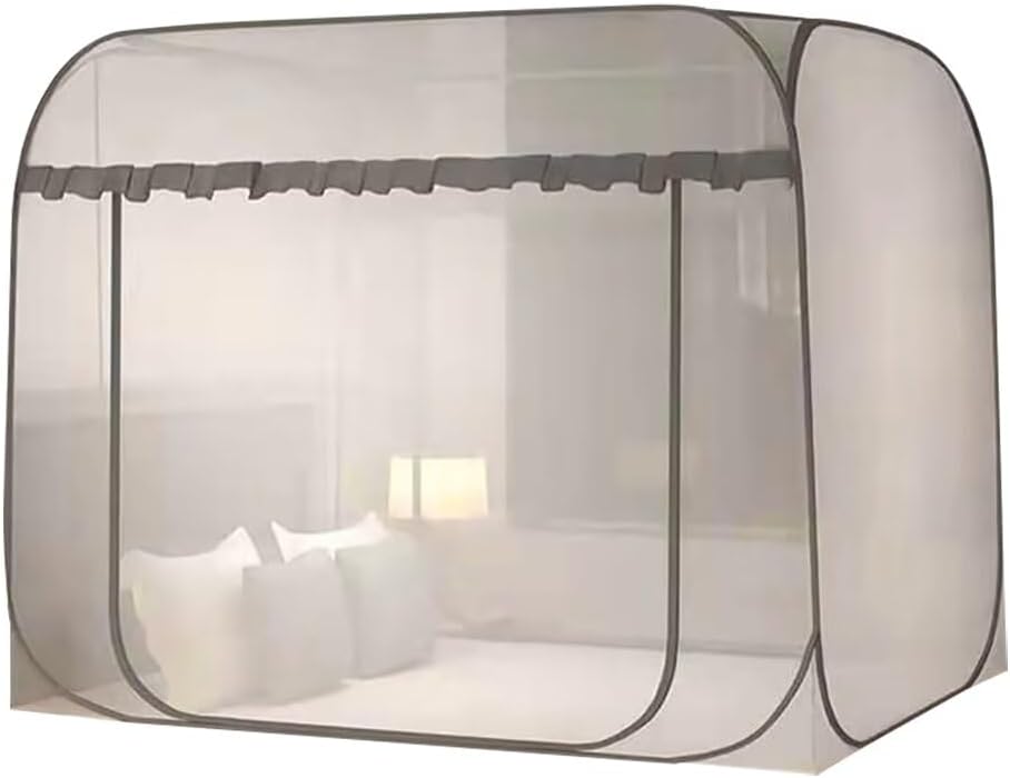 蚊帳 折り畳み式 かや ワンタッチ蚊帳テント モスキートネット ベッド 蚊帳 大型 底付き 全方位ガード ..