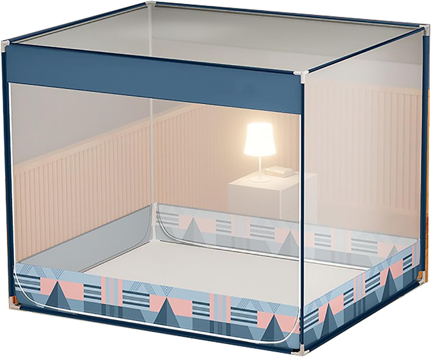 蚊帳 ワンタッチ テント式 底付き 虫除けネット 軽量 1人 2人 虫除け蚊帳 四角タイプ 蚊帳 夏夜の安眠..