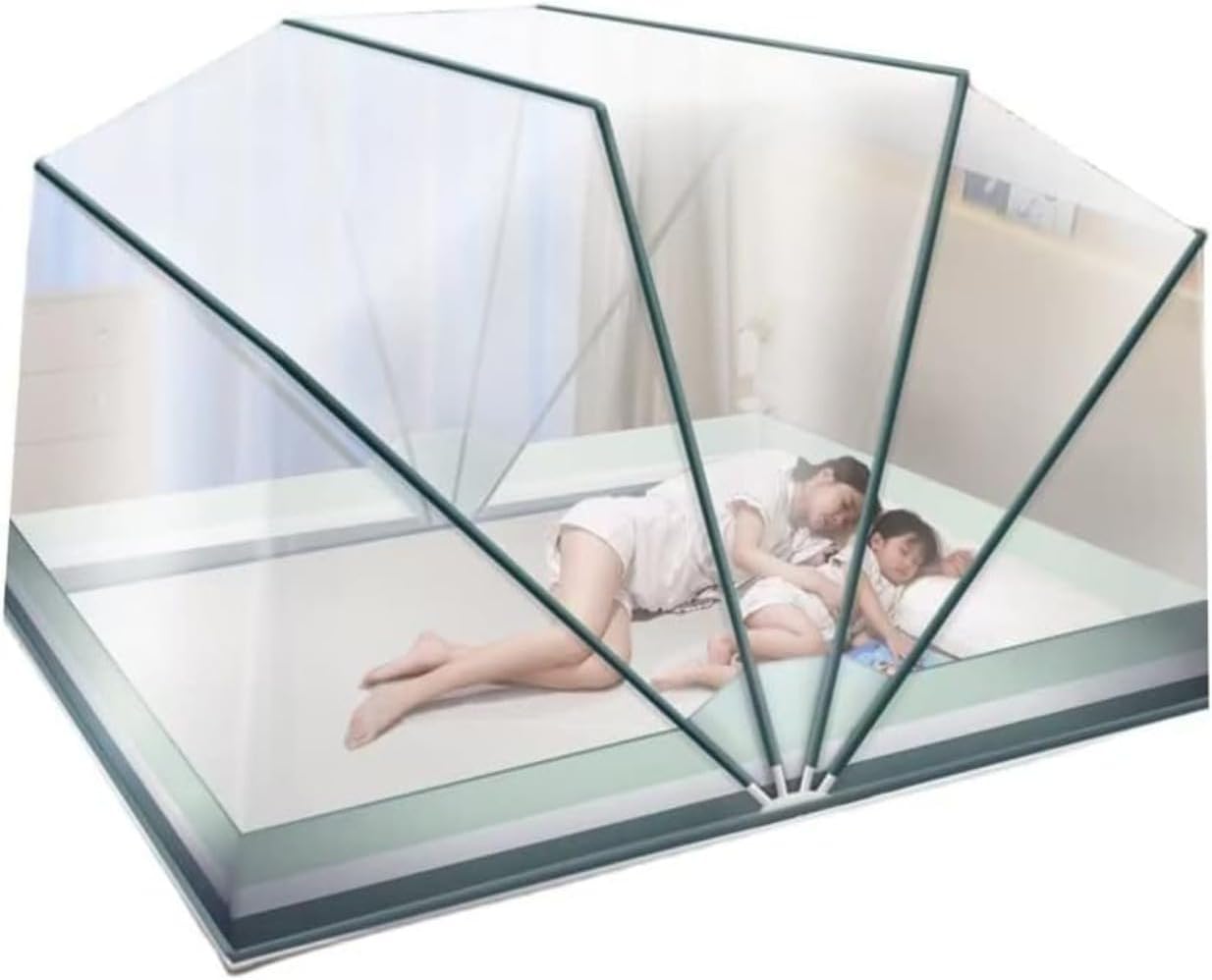 蚊帳 折りたたみ 蚊帳 ワンタッチ 底なし モスキートネット ベッド 蚊帳 テント 大型 組立不要 折りた..