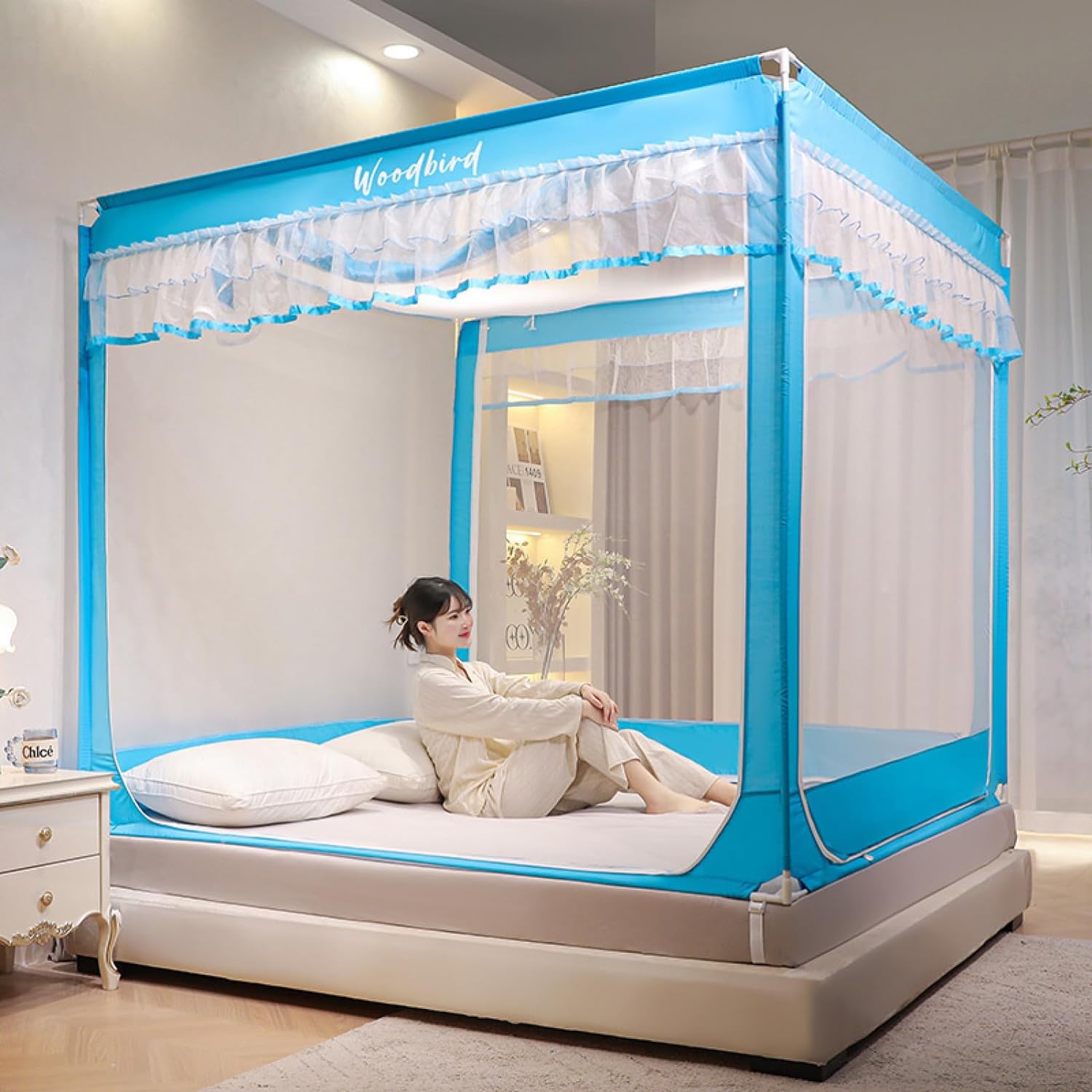 ワンタッチ蚊帳 夏 かや 120*200*170cm 子供 大人 蚊対策 テント式 虫/蚊よけ 3秒組み立て ムカデ対策 ..