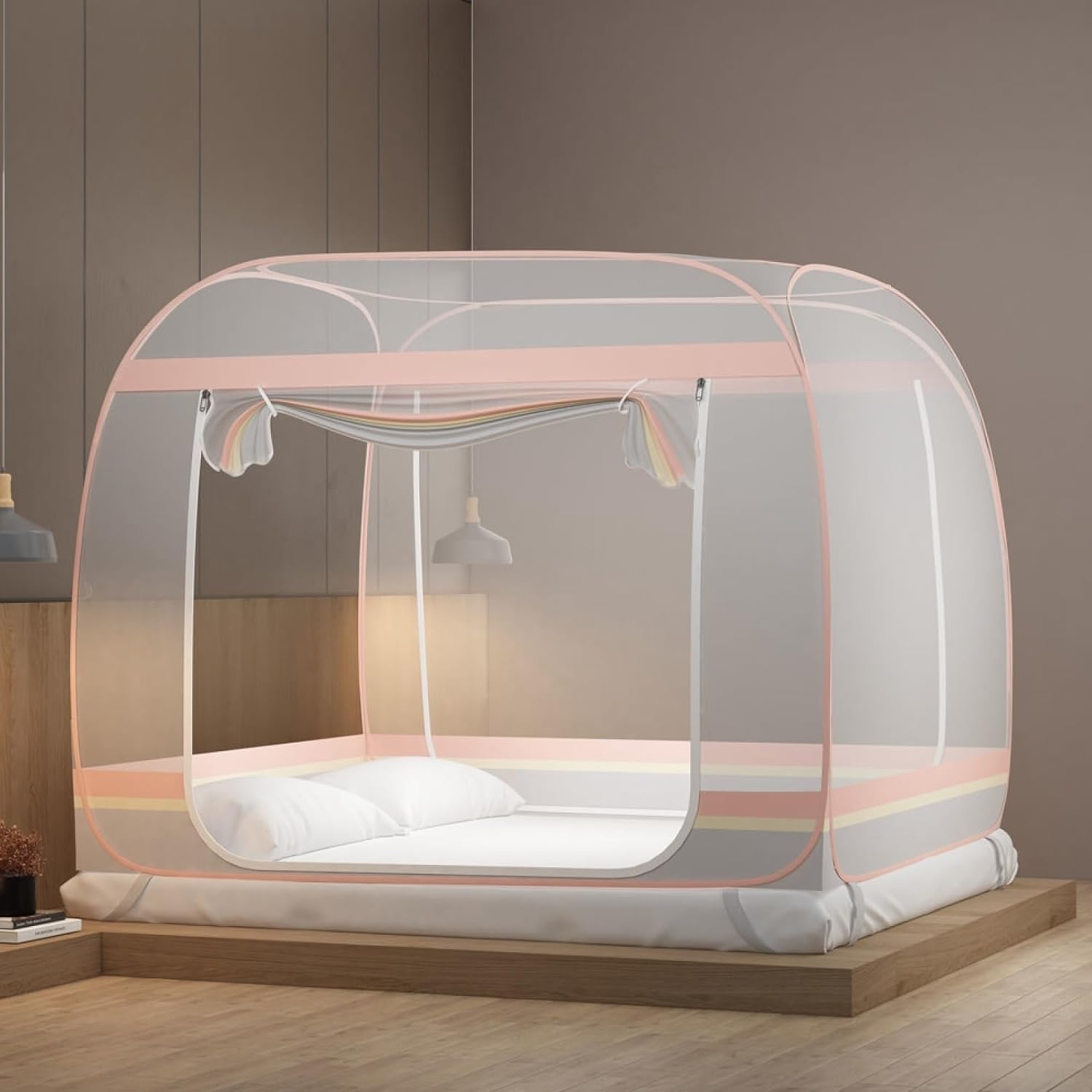 蚊帳かや 夏 90*190cm 蚊対策 全方位ガード スクエア蚊帳 テント式 通気性よい 子供 大人 組み立て簡単..