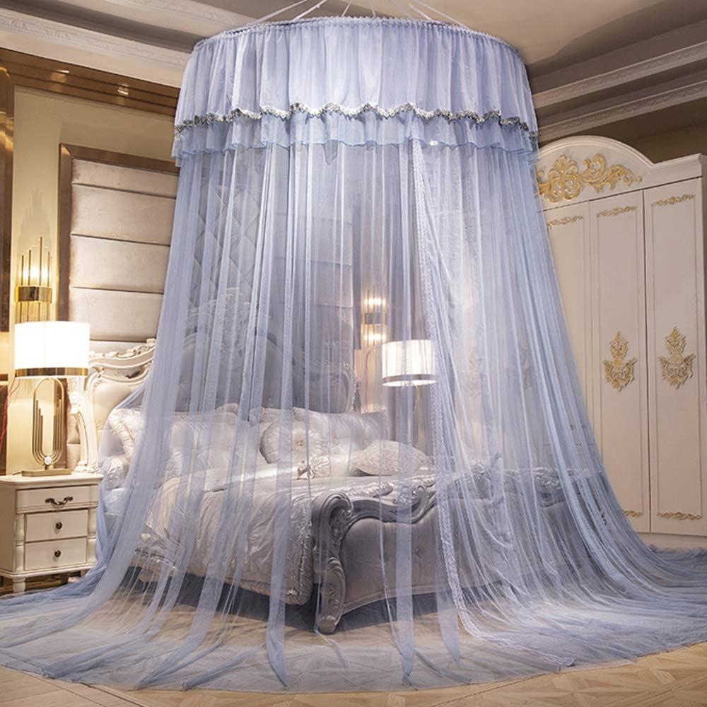 蚊帳 かや 天蓋カーテン 着地式 吊り下げ カーテン 防虫防蚊 快適な安眠へ 取り付け簡単