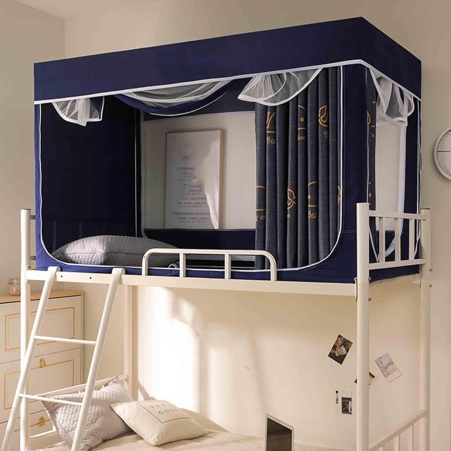 蚊帳一人用キャンプ テントモスキートネット自立 おしゃれベッド用 室内テント式シングル二段ベッド用..