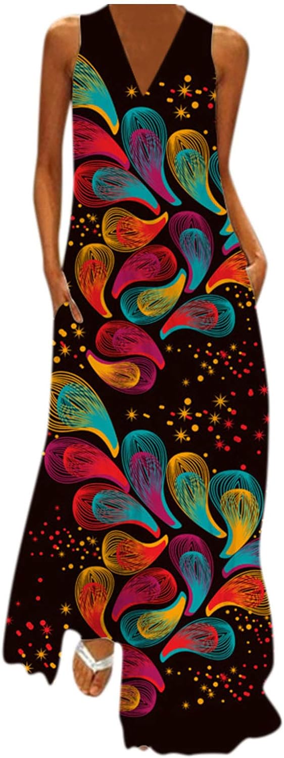 ミニワンピース 夏 レディース ノースリーブ 大きいサイズ 袖なし Aライン ワンピース 体型カバー 着痩せ マキシワンピース 大きいサイズ きれいめ フォーマル エレガント チュニック ドレス 上品