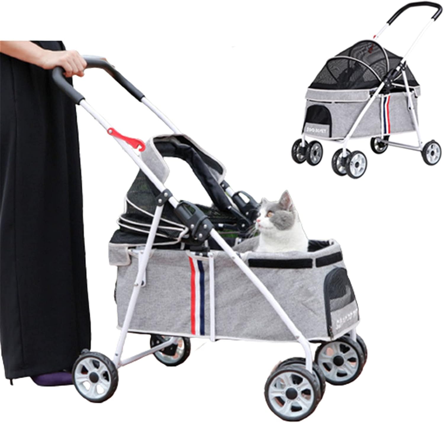 ペットカート 犬用 キャリーカート 犬用ベビーカー ペットバギー 折りたたみ式 犬 カート 猫犬兼用 360..