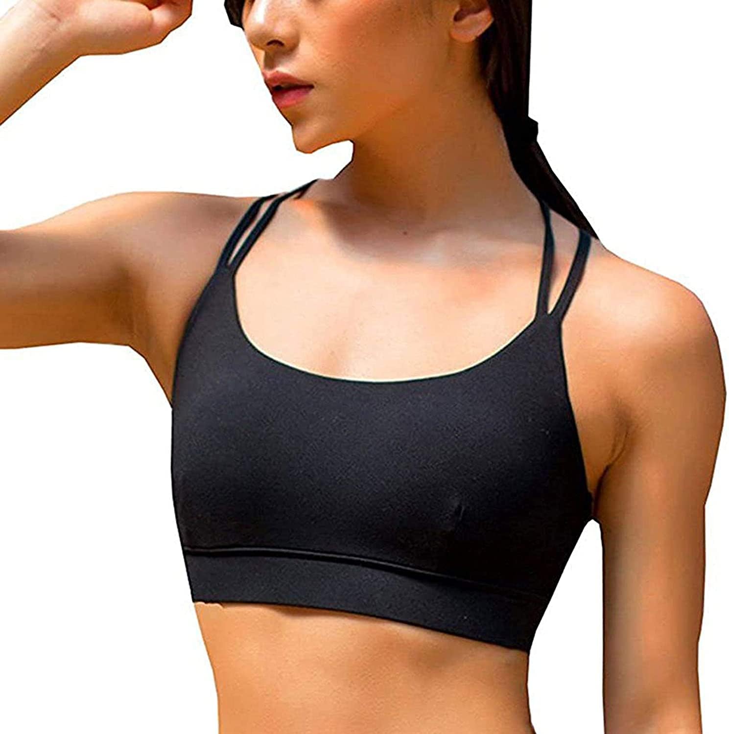スポーツブラ ノーワイヤーブラ ナイトブラ シームレス ブラ スポーツブラ 揺れない パット 育乳 バス..