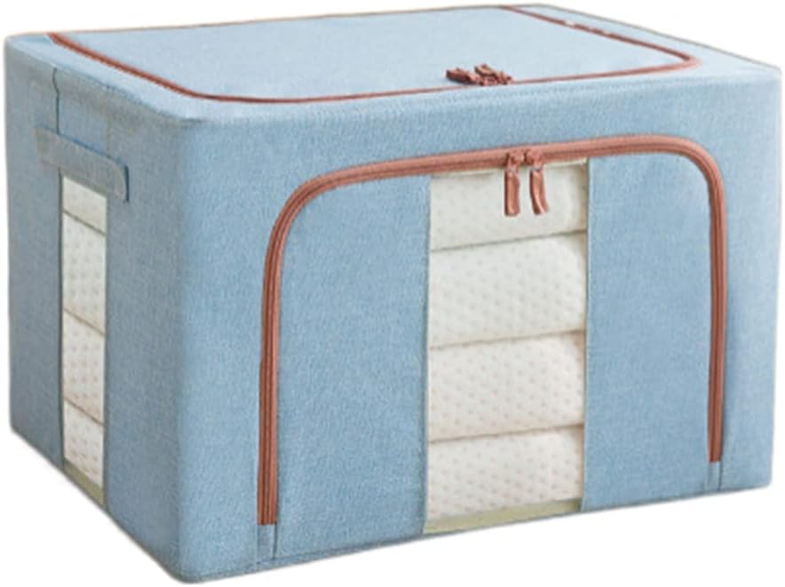 衣類収納ボックス 透明窓付き 収納ボックス ワイヤー入り 収納ケース 大容量 衣装ケース 積み重ね 洋服収納 折りたたみ 衣類ケース 洗える 防塵 防湿 持ち手付き 取り出しやすい 衣類 おもちゃ 布