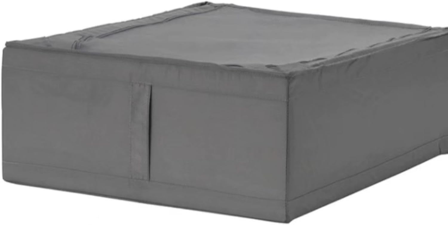 イケア 衣装ケース 収納ケース 洋服収納ボックス 蓋付き 洋服 衣類 収納 ボックス スクッブ ホワイト 大 グレー