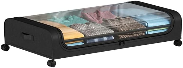 ベッド下収納ボックス キャスター付き ソファー下収納ケース ベッド下物入れ 収納ボックス ワゴン ベッド下収納ケース 薄型 衣類収納 衣装ケース 布団 取っ手付き ふた付き 大容量 衣類整理 多機能