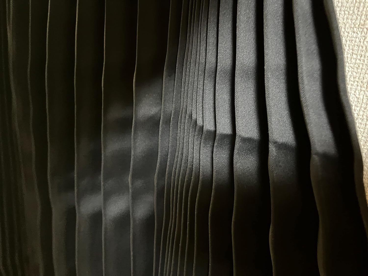 【難燃】トラックカーテン │プリーツ式遮光性カーテン(ベッドリアカーテン） 色：ブラック（幅 100cm X..