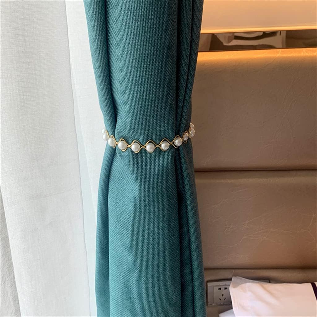 カーテンストラップフックロープドローストリングパール合金インテリアベッドルーム装飾カーテンバック..